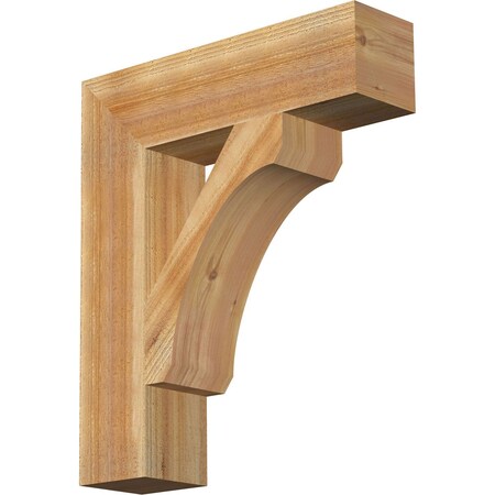 Ekena Millwork Legacy Block Rough Sawn Bracket, Western Red Cedar, 6"W x 24"D x 28"H BKT06X24X28LEC05RWR